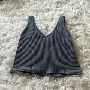 Gray ribbed  Tank